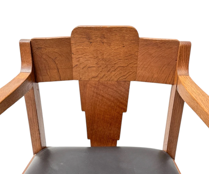 Two Art Deco Amsterdamse School Armchairs, by Frits Spanjaard, 1920s